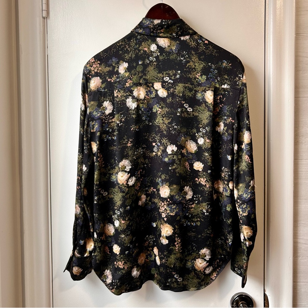New VINCE 100% Silk Rose Field Blouse - Picture 6 of 11
